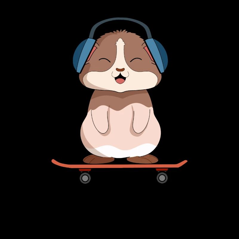 Guinea Pig Skateboarder
