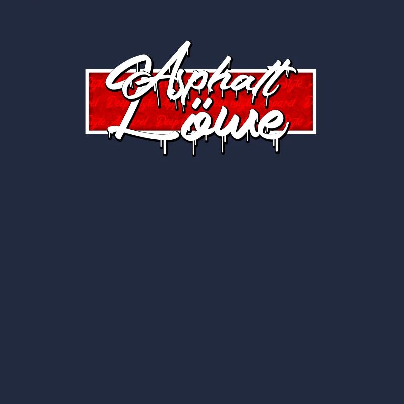 Asphalt Löwe Deep Style Grunge Box Design Rot