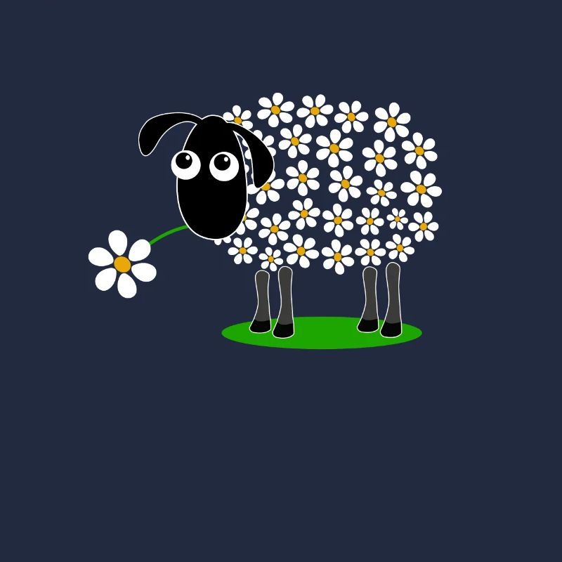 Sheep with flowers instead of wool - gift