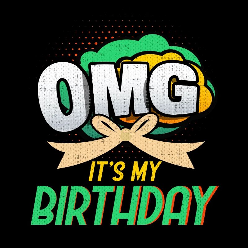 OMG c’est mon anniversaire style comique graphique demi-ton