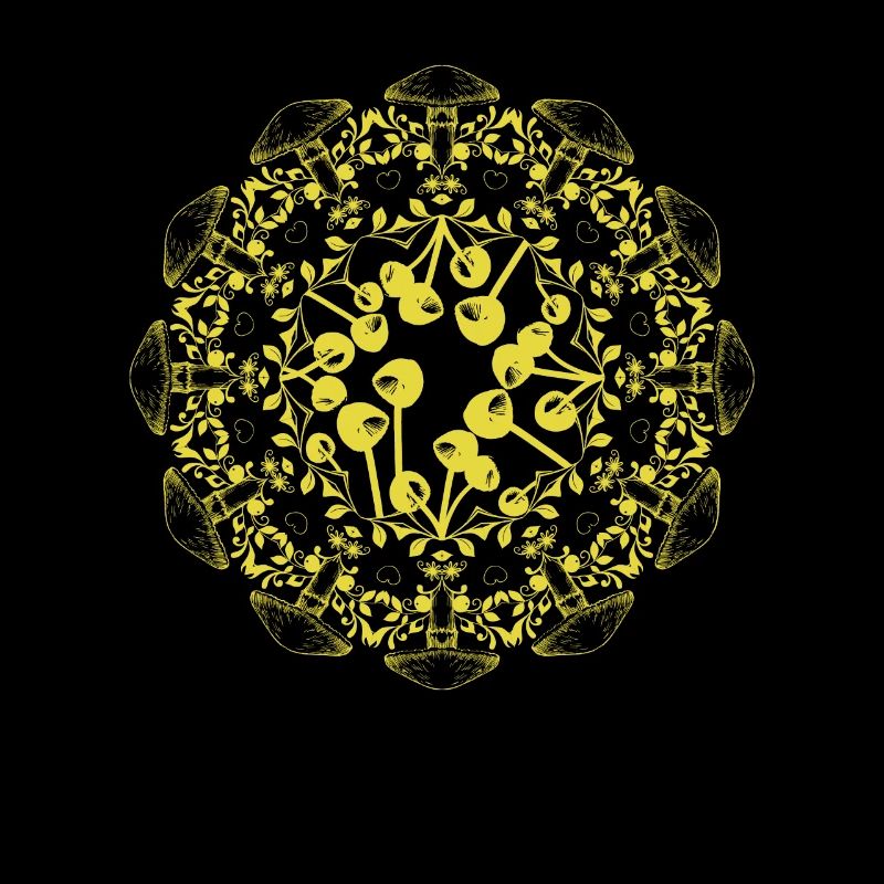 Champignons Mandala Conception psychodélique magique