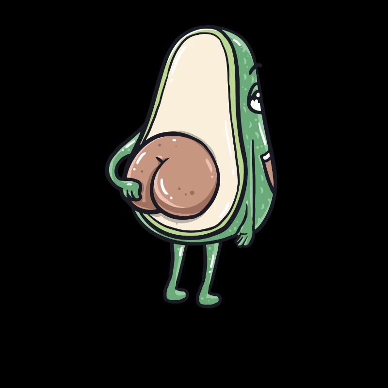Funny Avocado Butt Apparel - Cadeau mignon Vegan