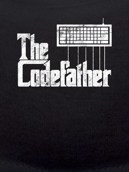Lustiges Programmiererdesign Die Codefather-Grafik