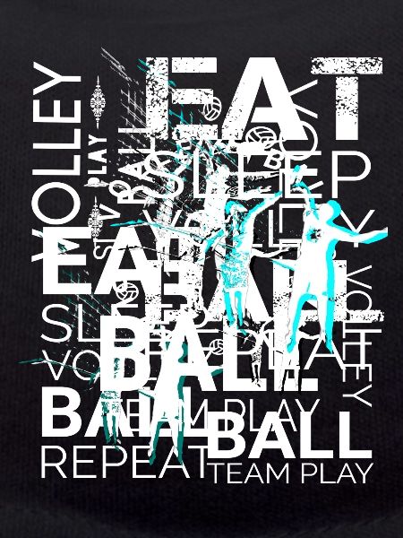 Volleyball Text Art