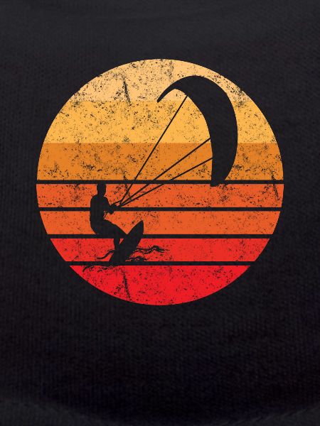 Retro Kiteboarding, Kitesurfer, Sunset