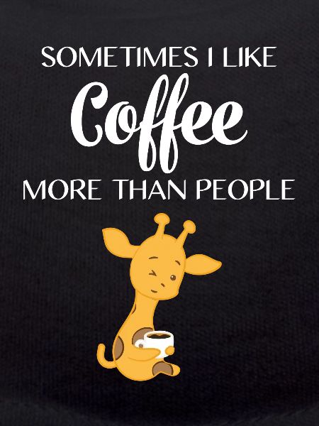Giraffe - Giraffen - Kaffee - Spruch