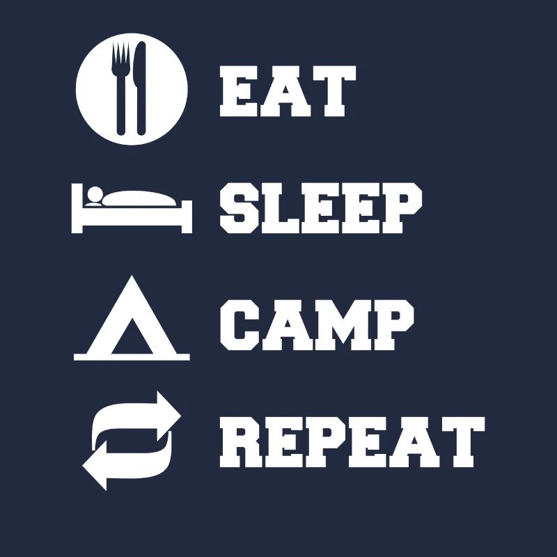 Eat Sleep Camp Repeat Funny Camping