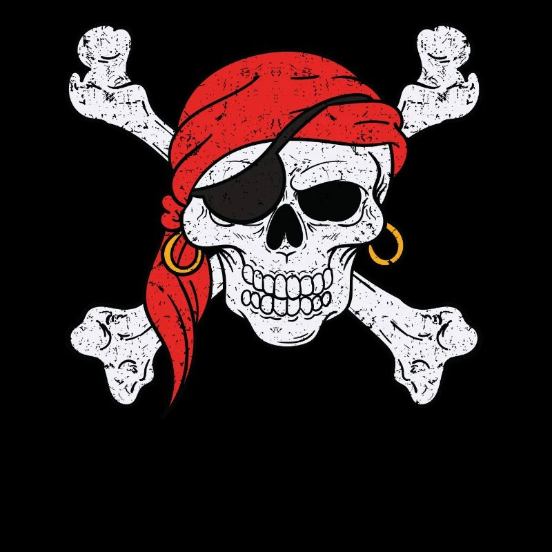 Cadeau de pirate pirate squelette en os