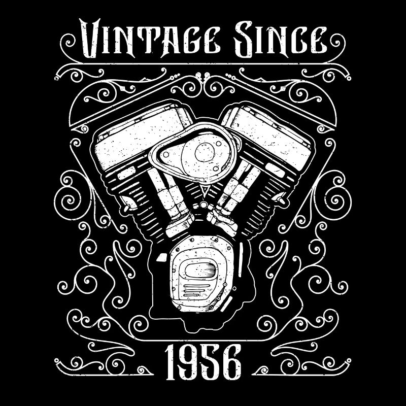 Vintage seit 1956 Motorrad Biker Geburtstag