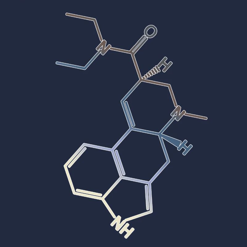 LSD Strukturformel Molekül A. Hofmann Bicycle Day