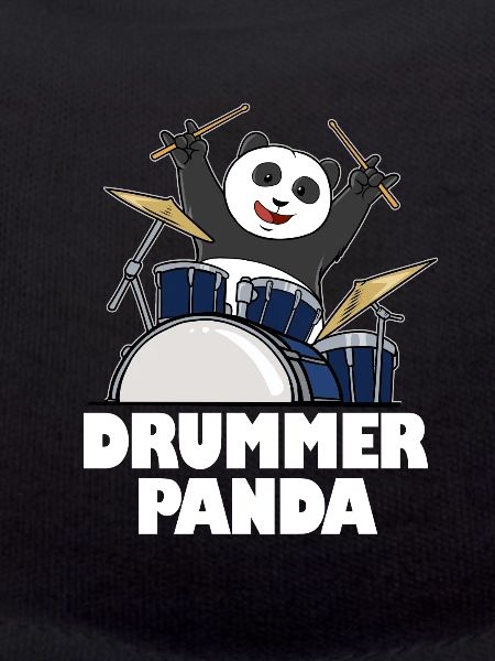 Drummer Panda Bear Musician Drums Sticks Music Band