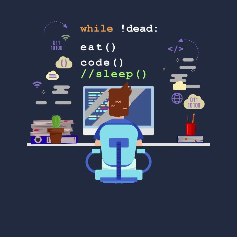 Eat Sleep Code Programmation informatique