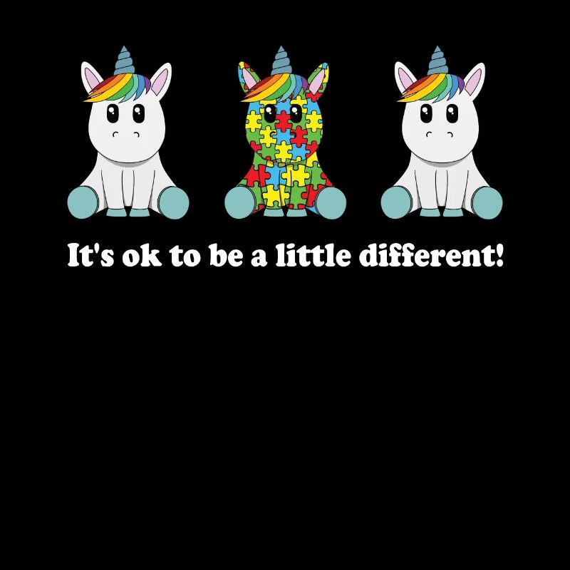C'est bien d'être un peu différent de l'autisme - Licorne