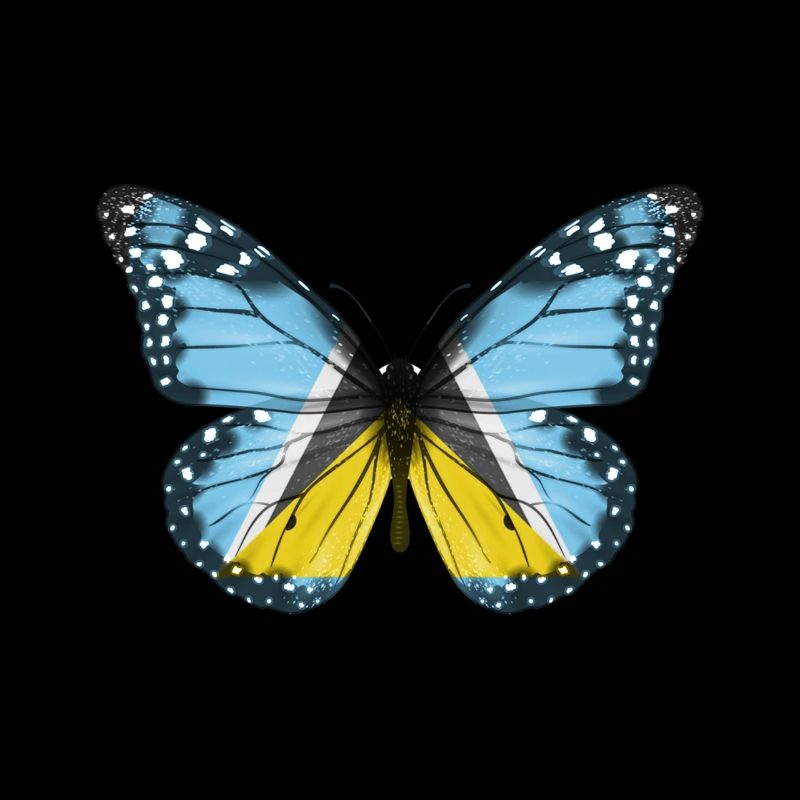 Papillon Drapeau De Ste Lucie