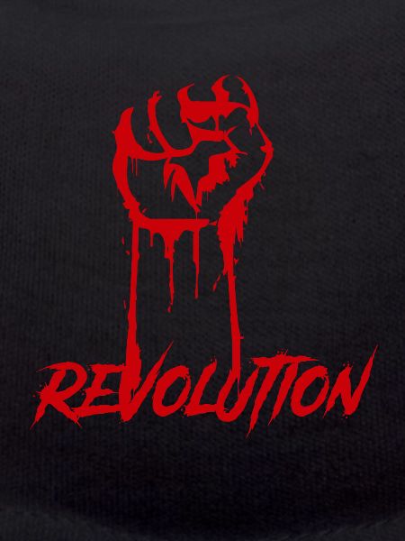 Revolution raised fist red