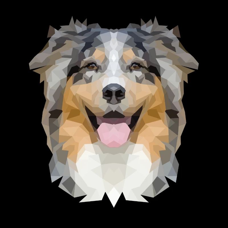 Australian Shepherd Polygon
