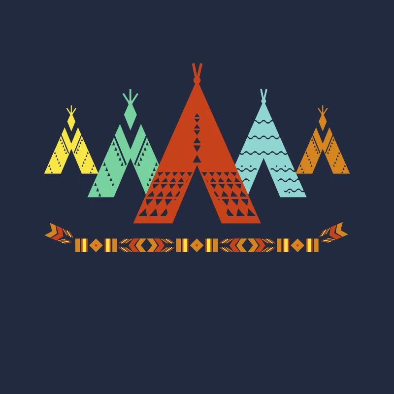 Conception de tipi amérindien vintage, indien