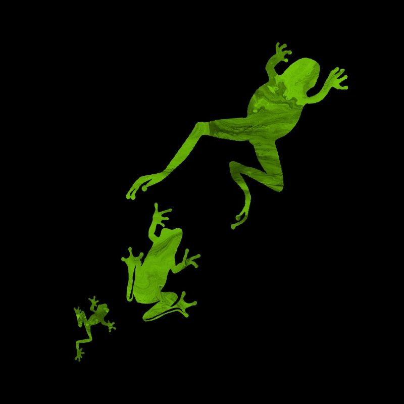 Frogs grüne Frösche springen