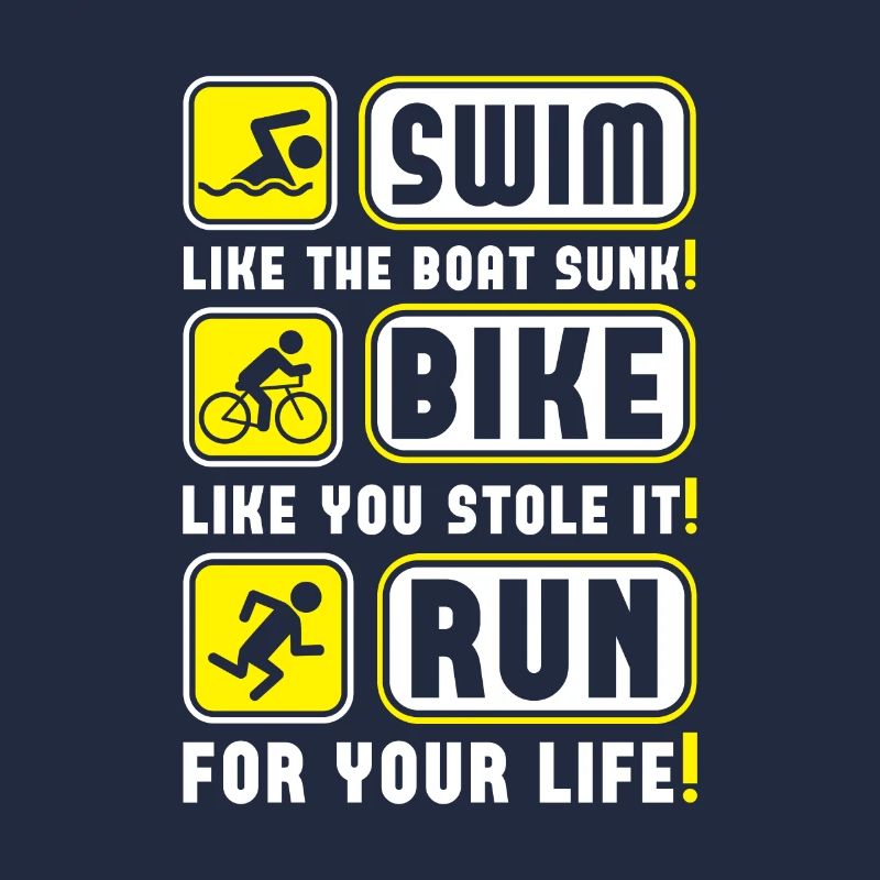 Course de vélo de natation de triathlon