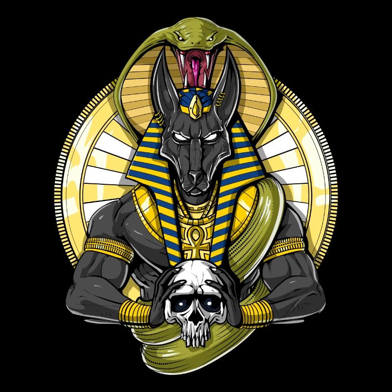 Ägyptischer Gott Wolf Anubis Schädel