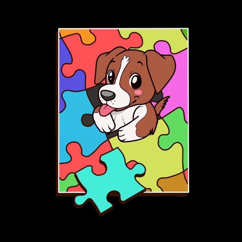 Beagle Puzzle Puzzeln Bunt Hund