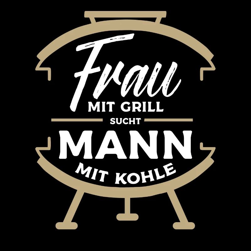 Frau mit Grill Sucht Mann mit Kohle Grillen Gr
