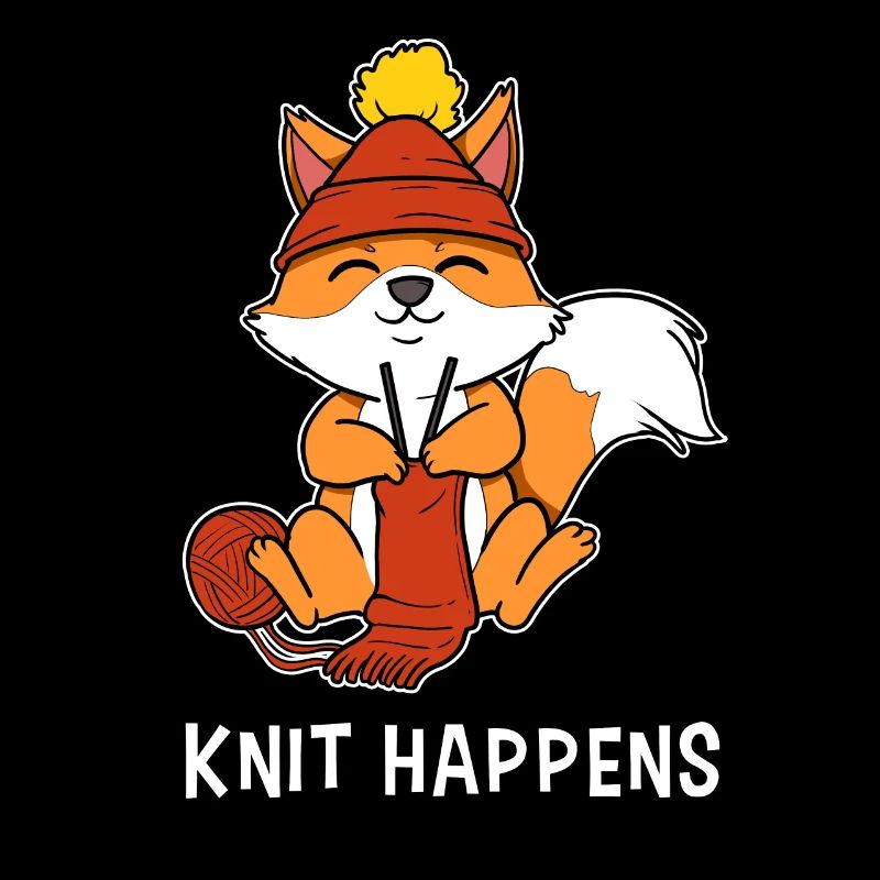 Winter knitting fox