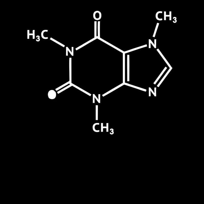 Molécule de chimie de la caféine