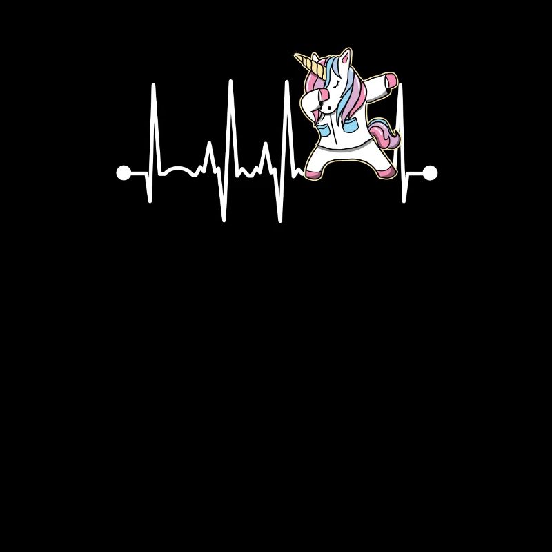 EMT Unicorn Funny Graphic Heartbeat Dabbing First