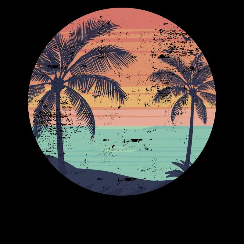 Vacances d’été Palm Tree Sunset Gift Design Idée