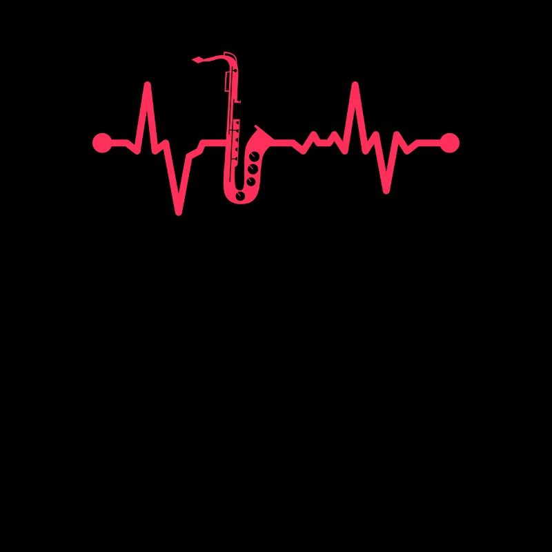 Saxophone Heartbeat Saxophonist Pulse Gift
