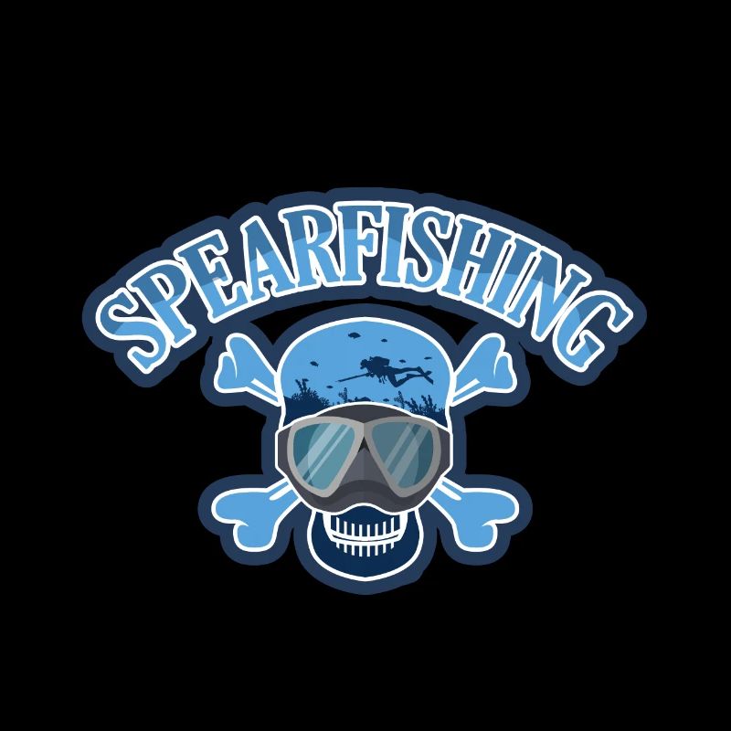 Skeleton mask spearfishing gift hunter