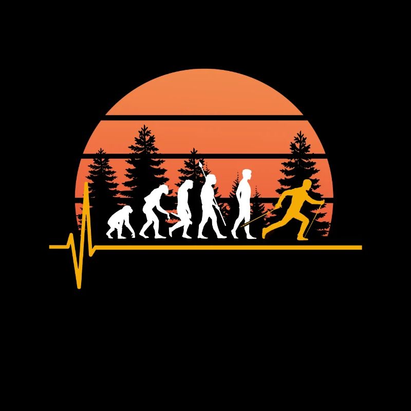 Nordic Walking Herzschlag Evolution Wandern