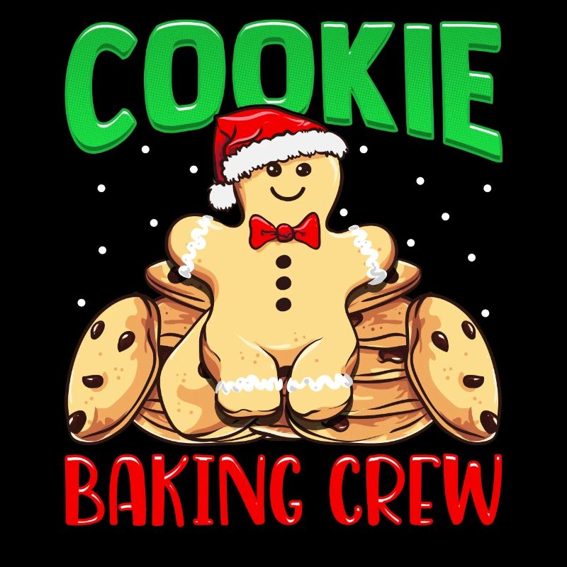 Cookie Baking Team Gingerbread Man Baking Cookies