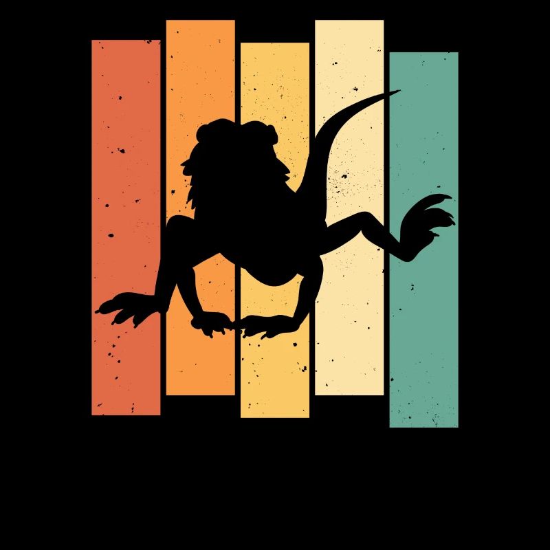 Bearded Dragon Bearded Lizard Vintage Retro