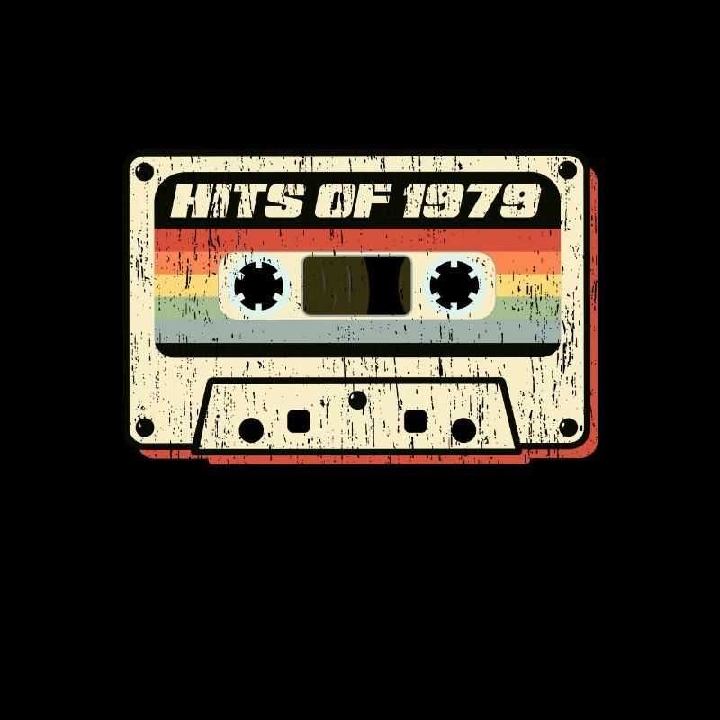Hits de 1979 cassette audio design rétro vintage