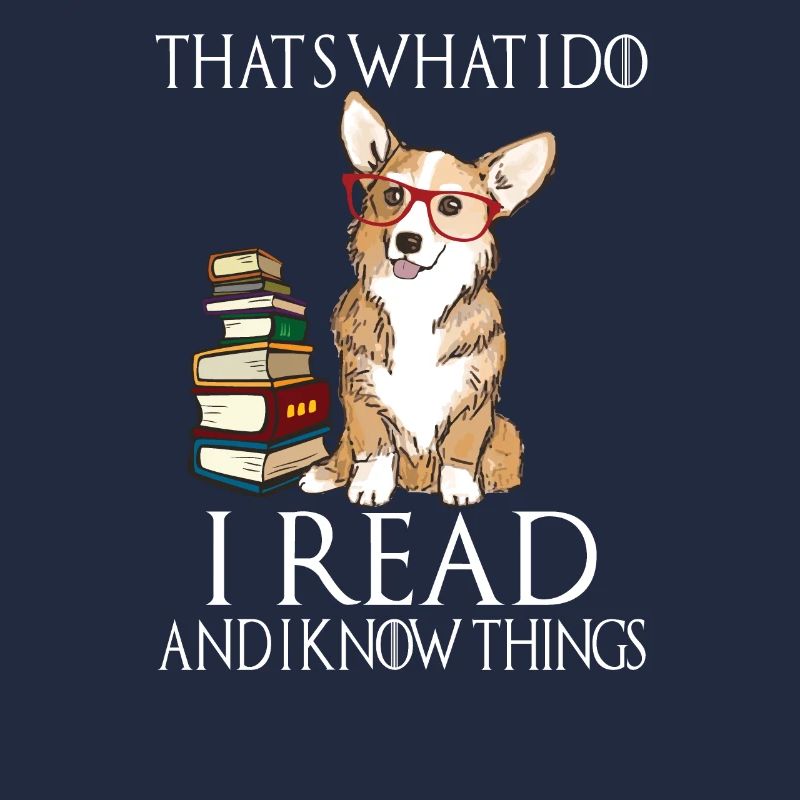 Corgi für Buchliebhaber, Buch-Nerds, Leser oder