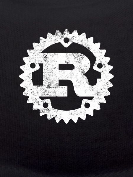 Rust Programming Logo Print Distressed