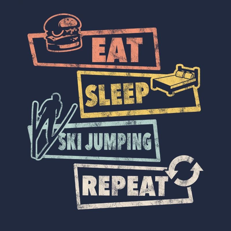 Ski jumping day routine