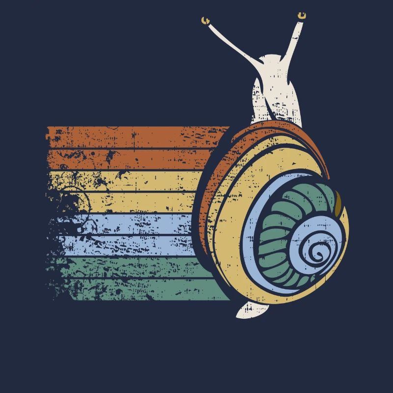 Love Animals Retro Snail Gift Design Idea for