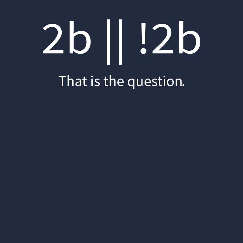 2b lustiger cooler Programmierer sein oder nicht sein