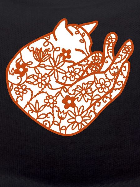 Floral Sleeping Cat