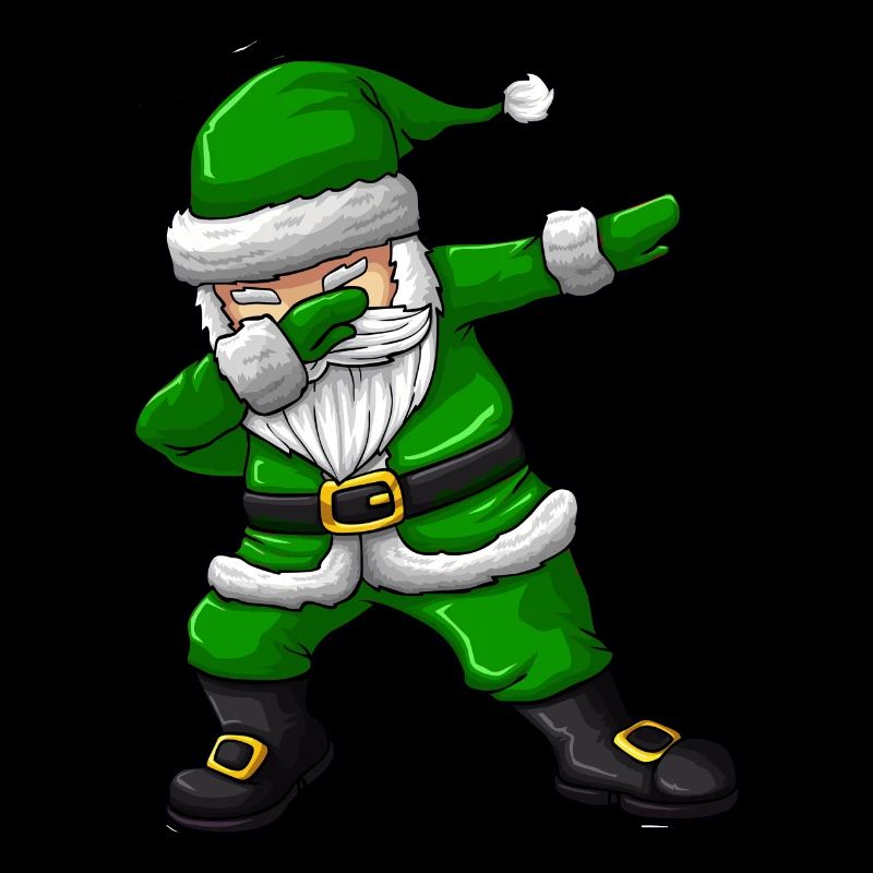 Irish Dabbing Green Santa