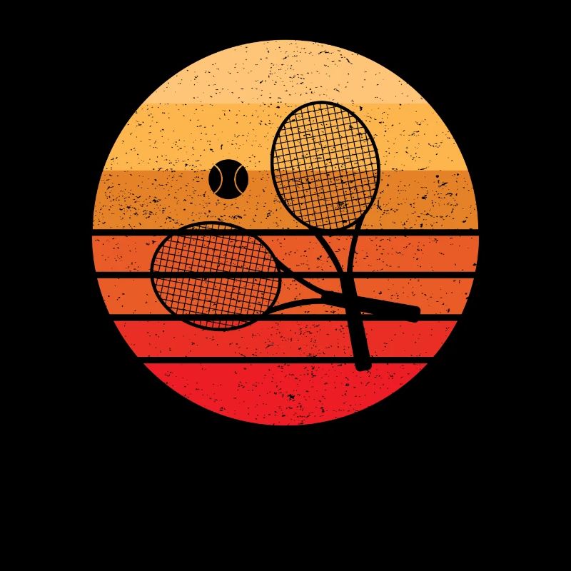 Retro Tennisschläger Orange Sun