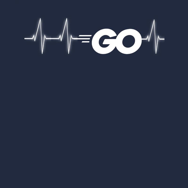 Go Programming Language with Go logo in heartbeat
