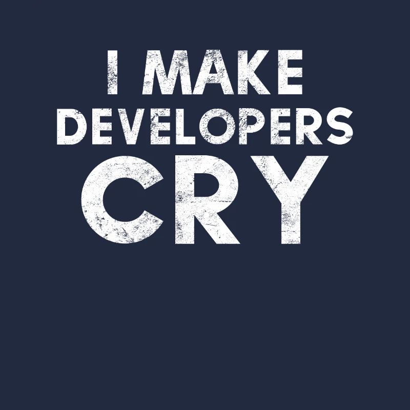 Je fais pleurer les développeurs distressed design QA