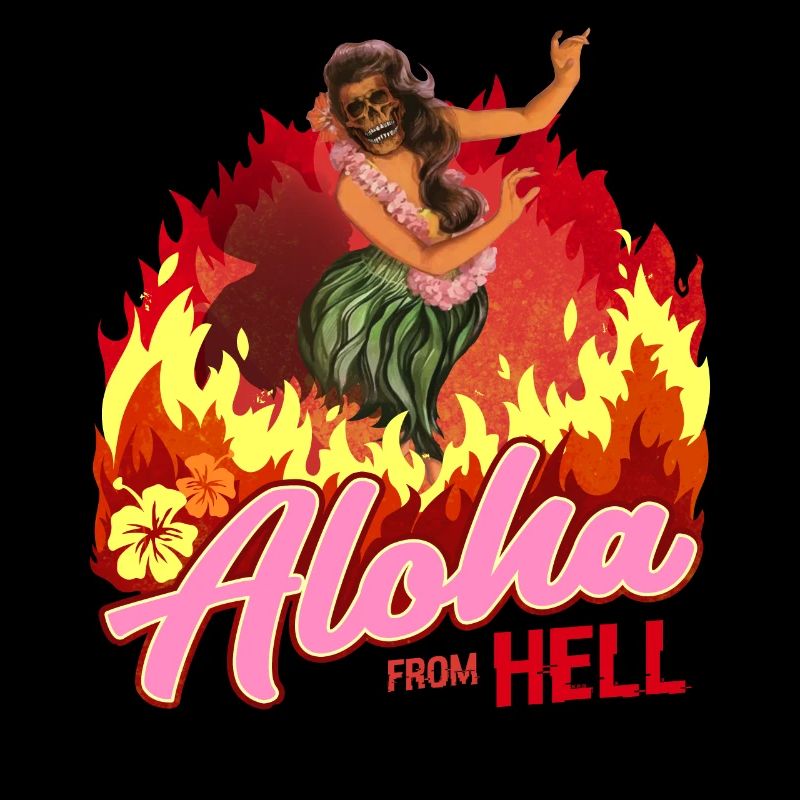 Aloha from Hell I Drôle Hawaï Danse Chemise