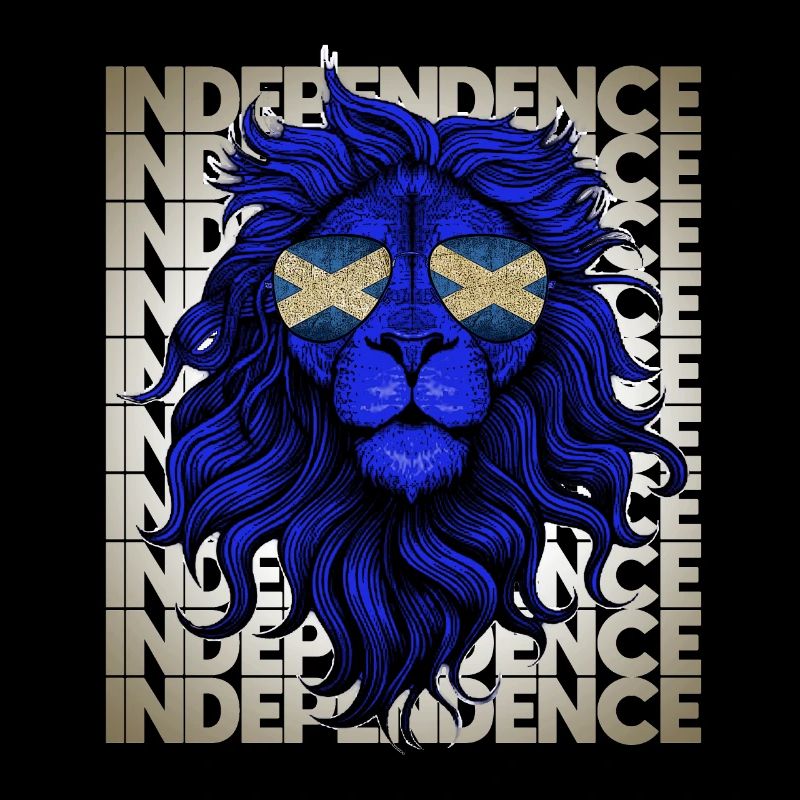 Scottish Independence - Lion wearing Saltire with