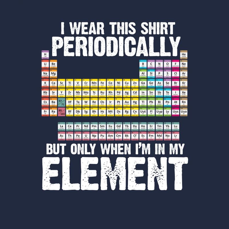Tableau périodique des éléments de chimie nerd science