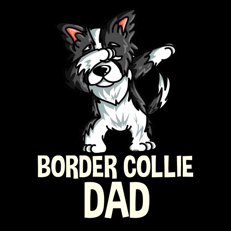 Border Collie Dad Papa Hund Spruch